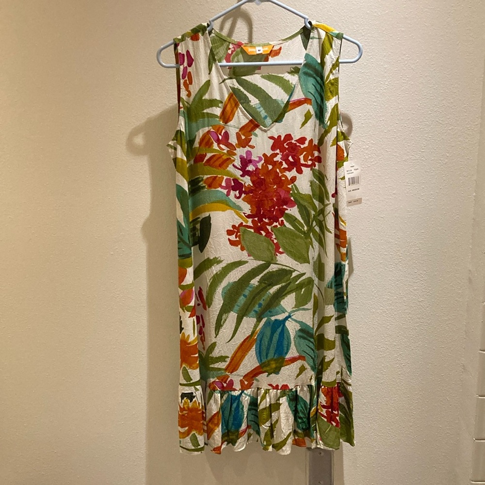 Jams World Ruffle Dress Topiary Print NWT